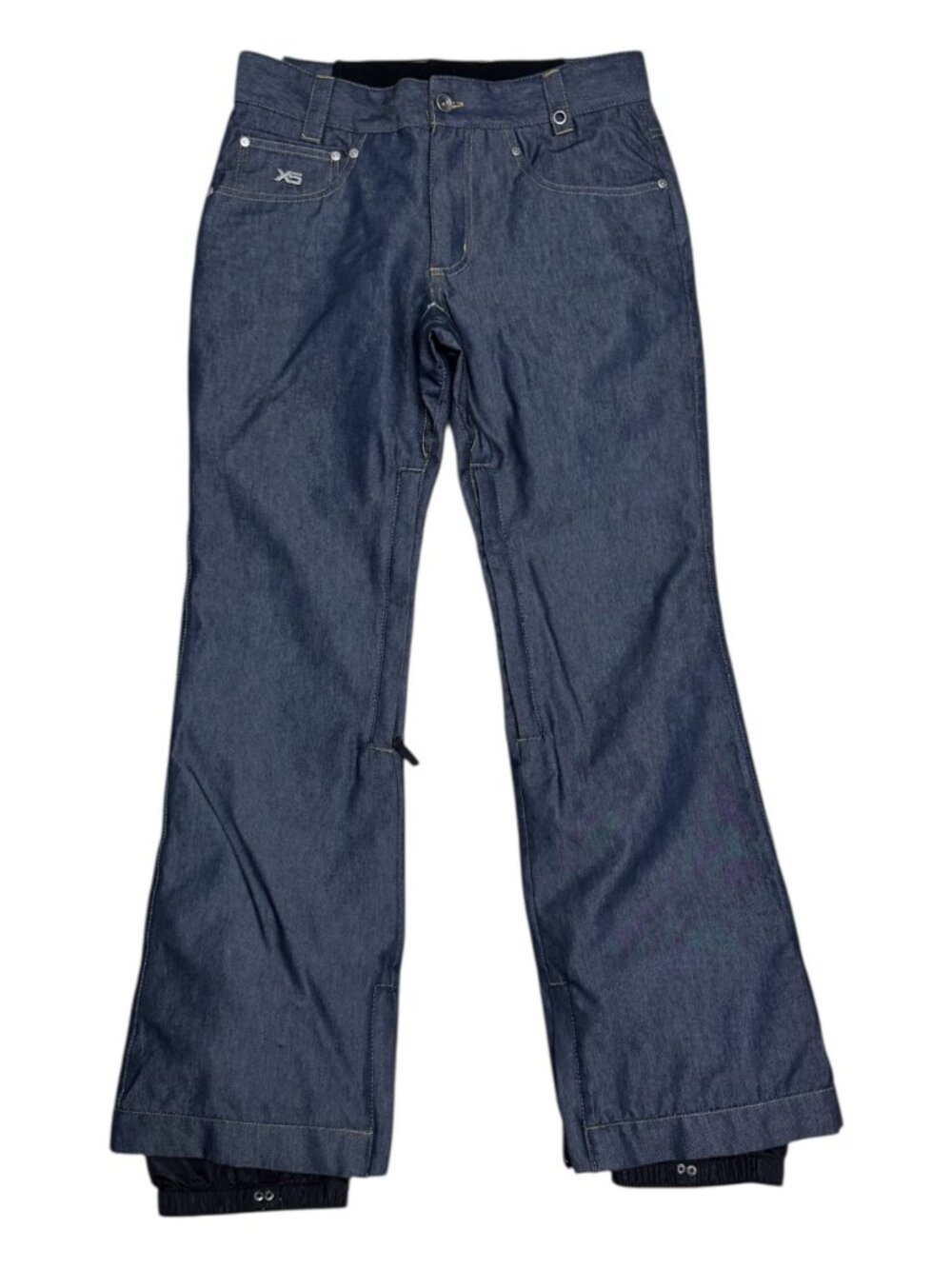 RIPZONE Faux Denim Snowboard Ski Winter Waterproof Snow Pants Womens Small